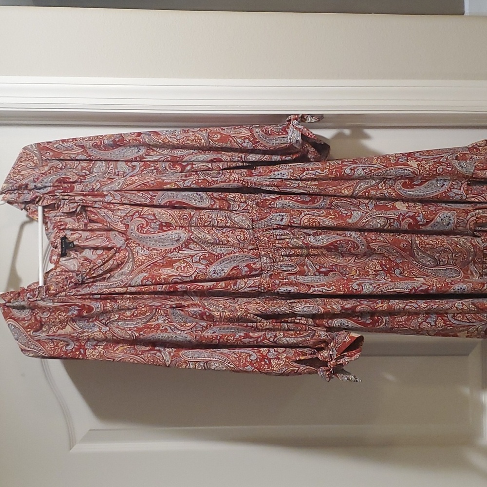 Talbot paisley red and blue summer dress